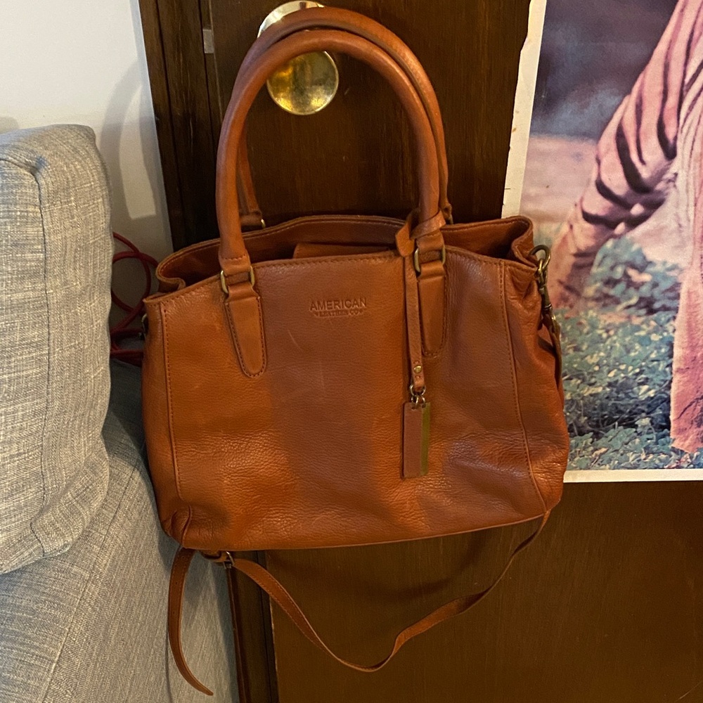 American Leather Brown Tote Bag